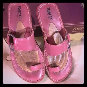 Born brand size 7 pink Leather sandals